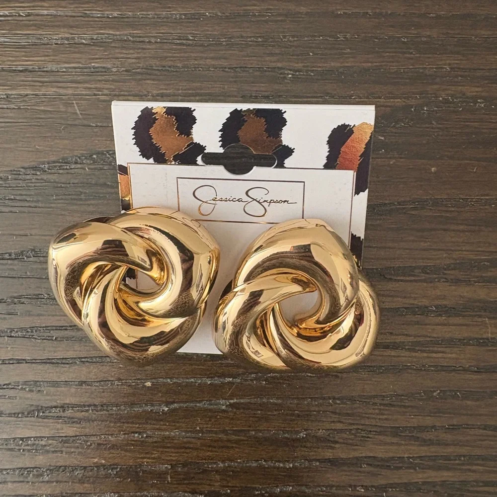 NEW Jessica Simpson Gold Earrings